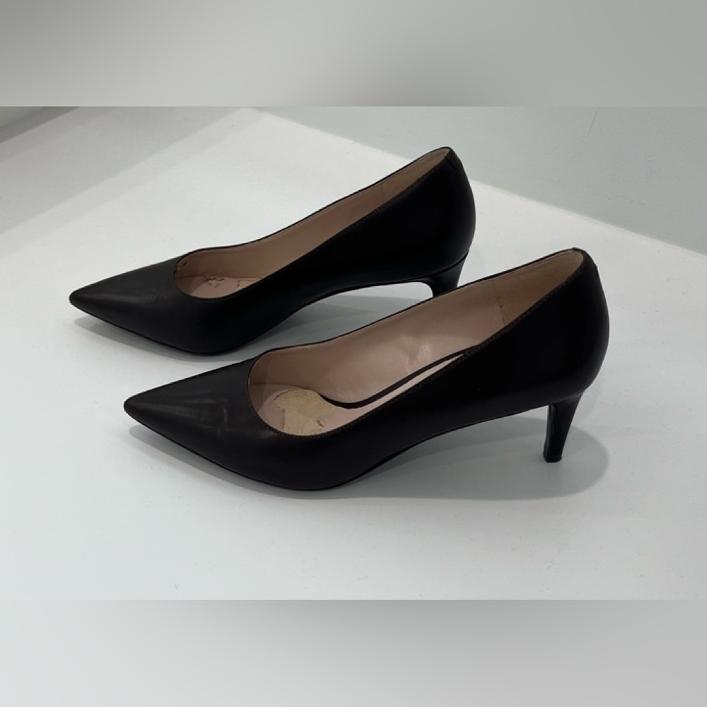Nine West SOHO9X9 Dark Brown Leather Heels, Size 8 1/2 - Picture 3 of 7